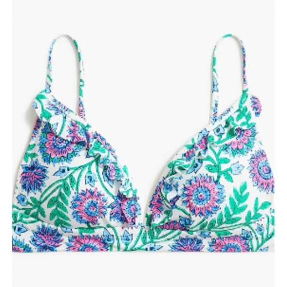 J. Crew Floral French Bikini Top - Picture 1 of 1